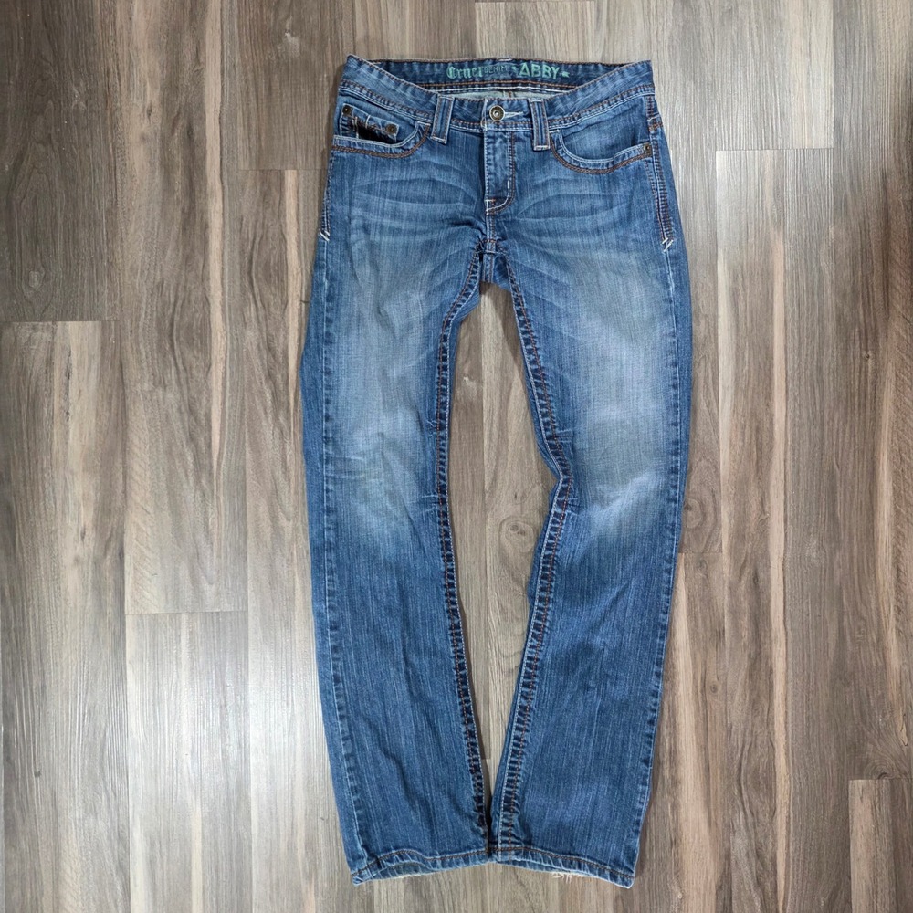 Cruel Denim Abby Bootcut Jeans Medium Wash Embroidered Pockets 28/5L CB43754071‎